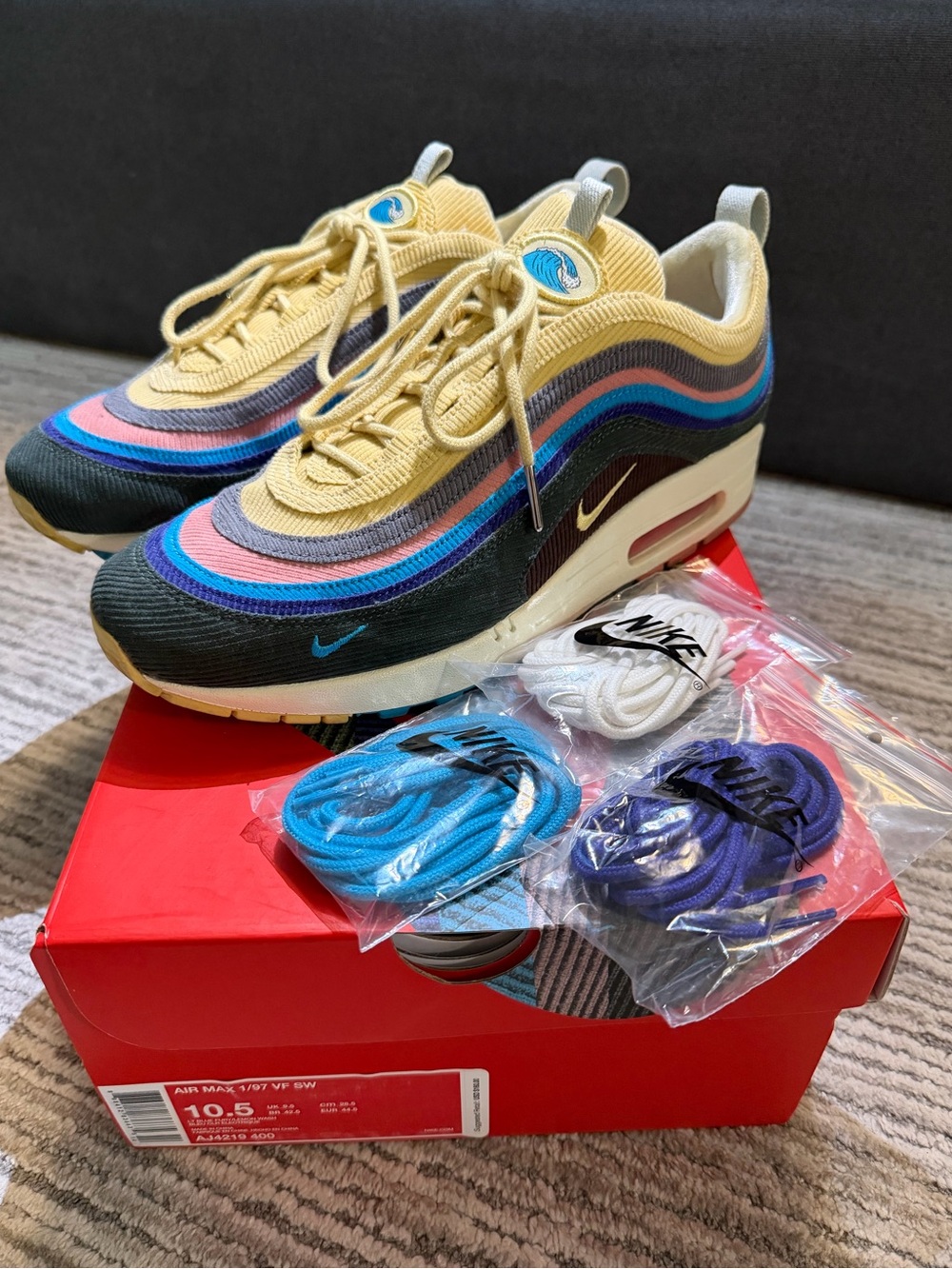 Men’s Nike Air Max 1/97 x Sean Wotherspoon
Low. Size 10.5